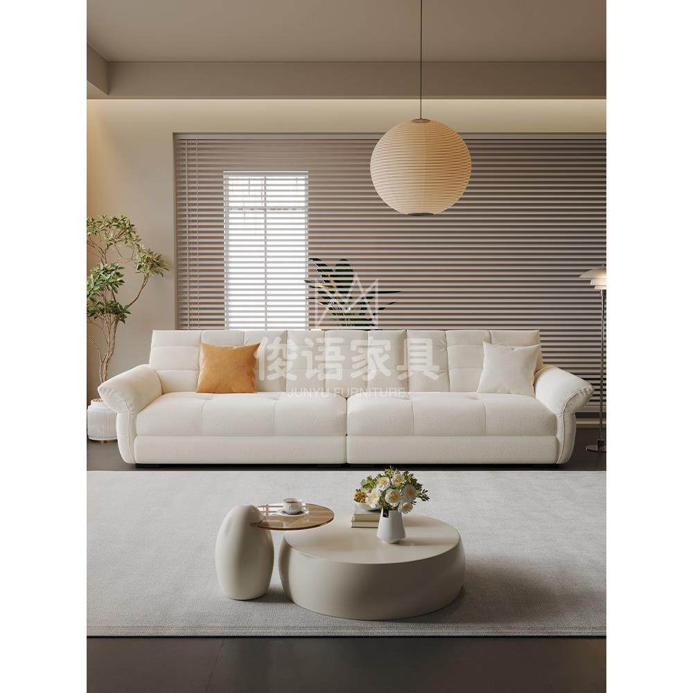 CHU厅法式奶油风猫抓户布艺沙发现代简约小型客三四人位直排发新,淘宝优惠券,粉丝福利购,淘宝优惠卷