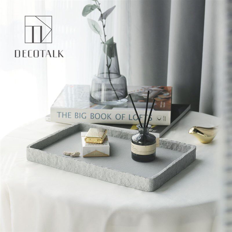 北欧砂岩浴室置物盘样板间香薰托盘客厅茶几摆件卧室衣帽间收纳,淘宝优惠券,粉丝福利购,淘宝优惠卷