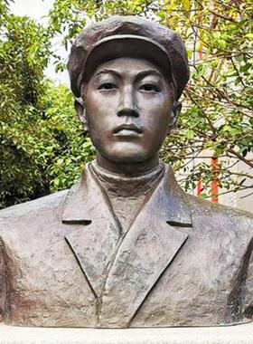 陈赓将军元帅人物胸像真人肖像玻璃钢铸铜校园文化广场雕塑摆件
