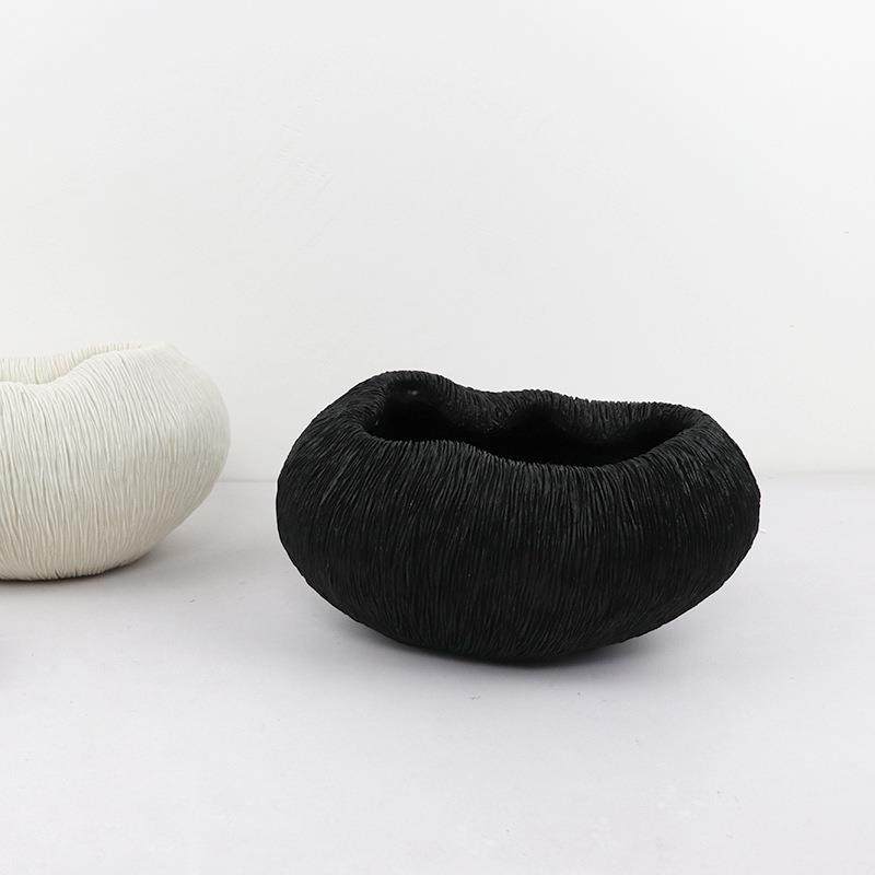 现代简约黑白几何珊瑚形花盆样板房客厅卧室花器饰品摆件,淘宝优惠券,粉丝福利购,淘宝优惠卷