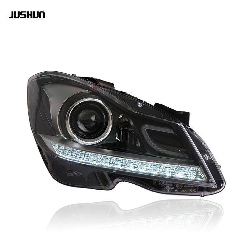 适用于奔驰C级W204大灯总成改装LED日行灯转向led透镜C180C200C26,淘宝优惠券,粉丝福利购,淘宝优惠卷