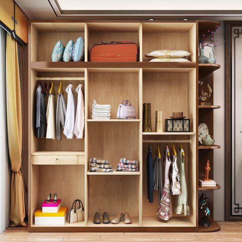 中式实木衣柜三门四门五门六门原木平开卧室柜子经济型储物大衣橱,淘宝优惠券,粉丝福利购,淘宝优惠卷