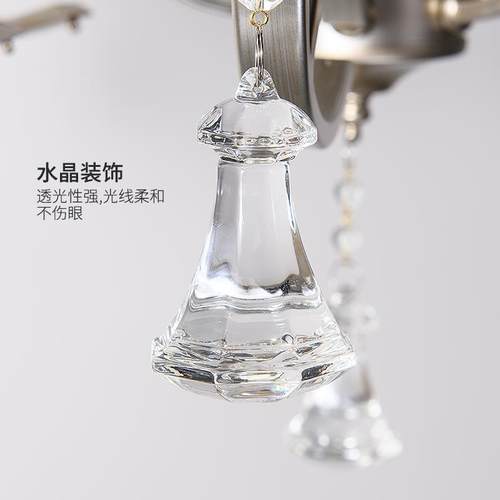 新款LED美式乡村吊灯客厅简约法式卧室灯蜡烛创意设计餐厅灯具 - 图2