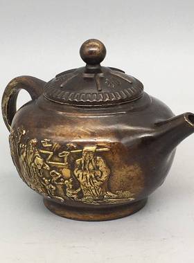 铜器YX-10-08工艺品藏跃小钱壶鱼龙门小壶福壶禄寿小钟馗引收福小