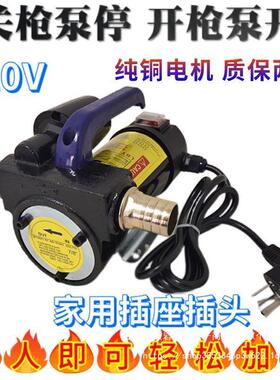 抽油泵枪停泵停12V24V220V柴油自吸电动抽油泵加油枪吸油泵加油泵