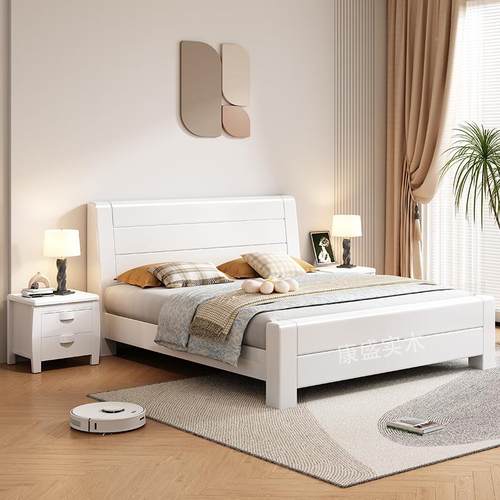 木新中式实JDJ榫卯床1.8米大床1.5M双人床经济型约床现代家简具储 - 图2