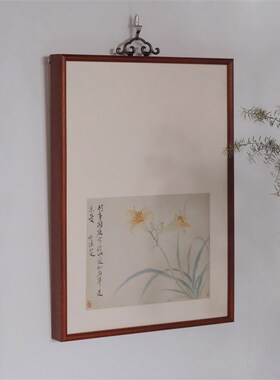 春花秋实花卉新中式挂画写意水墨宋画电表箱书房茶室实木框装饰画