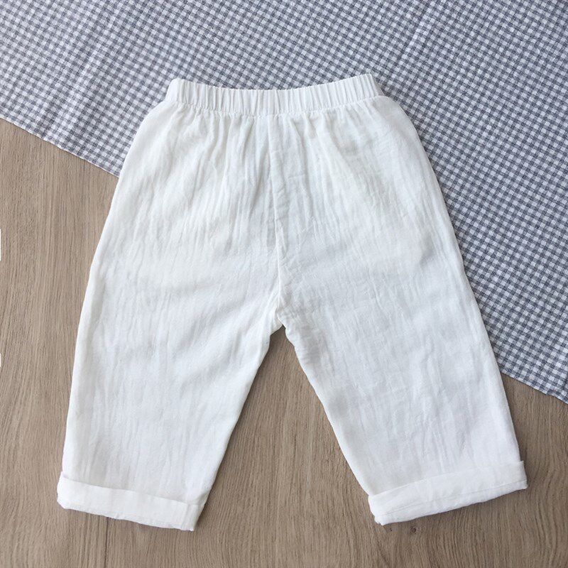 男童宝宝纯棉防蚊裤裤子夏季儿童长裤小童休闲裤白色棉纱九分裤,淘宝优惠券,粉丝福利购,淘宝优惠卷