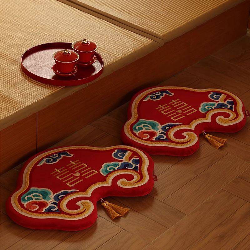 跪垫结婚一对敬茶喜跪垫红厂家直供改新娘坐垫口敬酒色婚礼婚庆用 - 图0