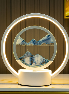 客厅玄关沙漏流沙画鹿摆件电视酒柜办公室家居装饰品乔迁结婚礼物