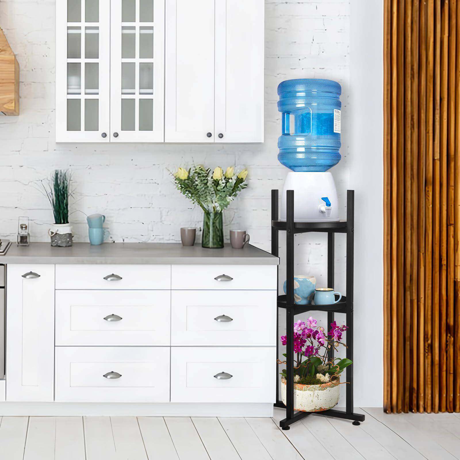 饮水机支架铁艺金属黑色盆栽植物架3层室内落地花架室外通用,淘宝优惠券,粉丝福利购,淘宝优惠卷