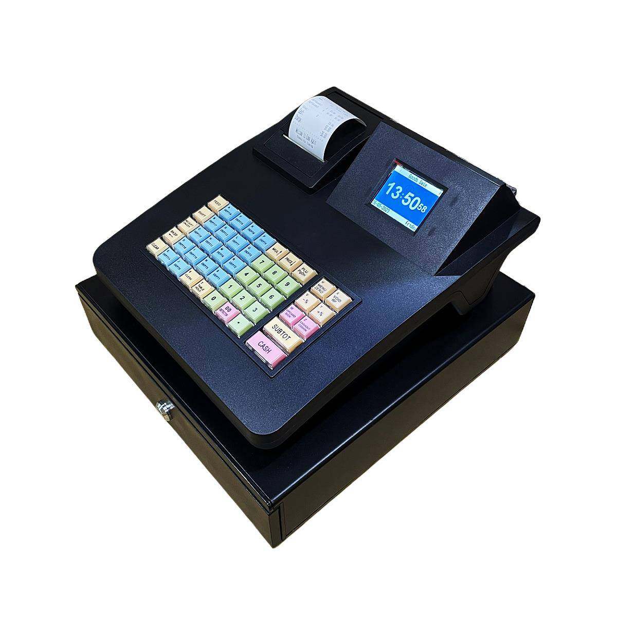 英文版电子收银机快餐粉面店便利饰品店紫光验钞英文ECR收款机,淘宝优惠券,粉丝福利购,淘宝优惠卷