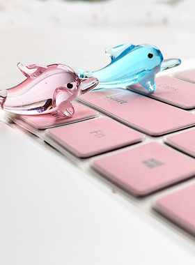 手作迷你mini玻璃工艺品摆件小动物小海豚匠人纯手工制作精致摆设