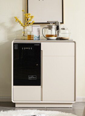 饮水机茶吧机家用置物柜2026新款带消毒实木轻奢餐边柜智能一体柜
