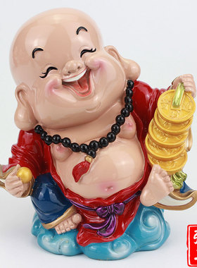 招财弥勒佛摆件存钱罐大肚佛笑佛小弥勒佛像酒柜客厅摆设车内饰品