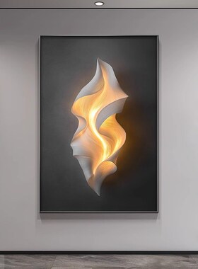 意式极简抽象客厅装饰画轻奢立体感沙发背景墙挂画高级感玄关壁画