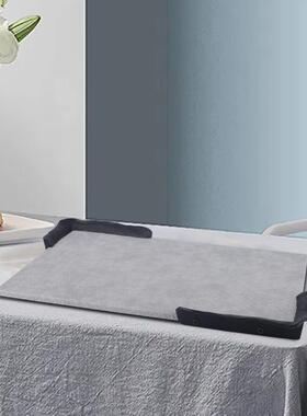 欧家板居式样间会所酒店简约轻奢黑色90度把手编织长方形黑纹长方