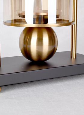 北欧铁艺玻璃花瓶摆件客C6301仿厅轻装饰真花插样板房奢家居金属