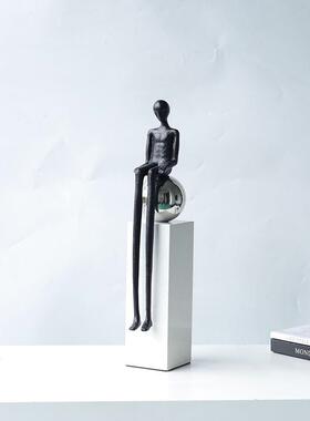 北欧现代抽关象长腿人物雕塑摆BJ0175件家居柜厅客电视柜玄样板房