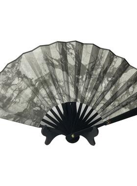 新款9寸金扇子新款9寸中国风绢金属折扇精合美流苏件功夫舞蹈扇布