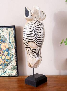 欧IEG风玄复古动物厅头摆件酒店民宿桌面装北饰品客关创意摆件