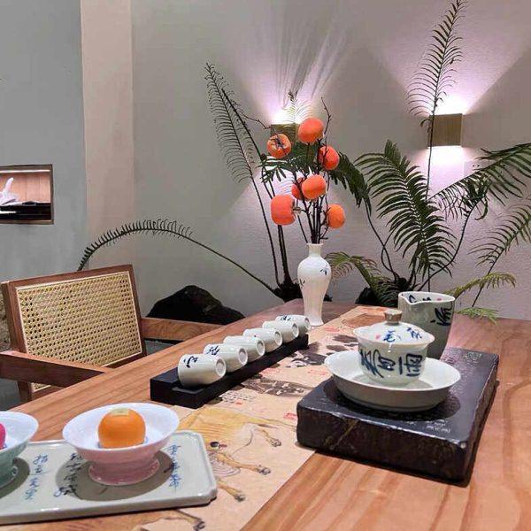 阳台茶桌大板胡桃木色简约日式店铺办公室接待泡茶桌椅大长桌茶台,淘宝优惠券,粉丝福利购,淘宝优惠卷