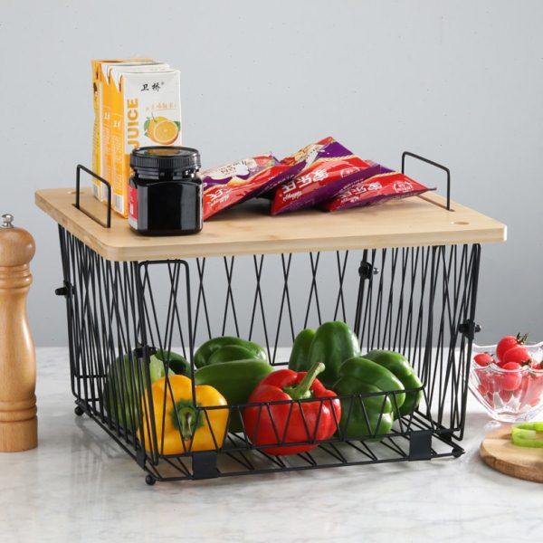 可折叠收纳篮正方形铁线筐户外野餐便携菜板收纳二合一带提手,淘宝优惠券,粉丝福利购,淘宝优惠卷