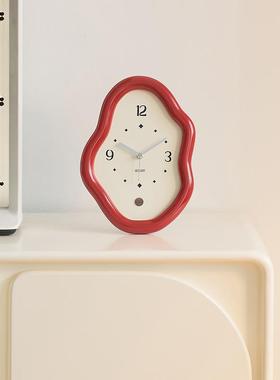 wozoom简风约饰桌面件家居奶油时钟TYOS370客厅玄关电视柜高摆档