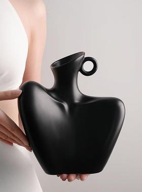 贝汉美陶厅瓷艺骨术锁花瓶摆件客插小众设计花感电视89713373酒柜