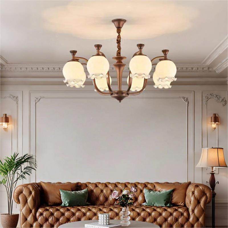 组法式中古客厅吊65灯美i式复古网红奢华铃兰花卧室餐厅合朵vntag,淘宝优惠券,粉丝福利购,淘宝优惠卷