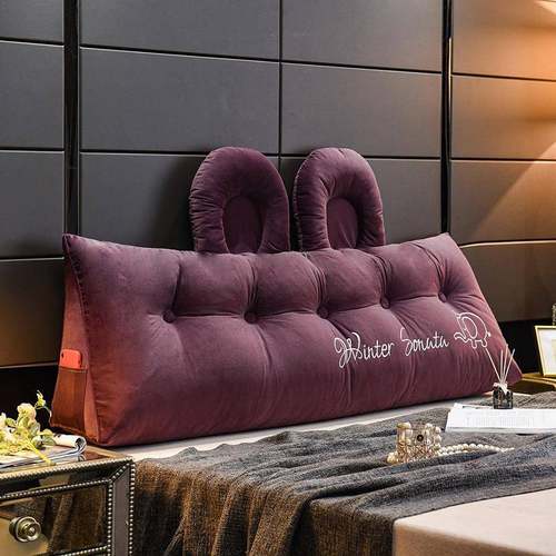 床垫可头爱宿舍双人长靠背枕可拆洗床上靠枕三靠F965JJJ8角护腰大 - 图0