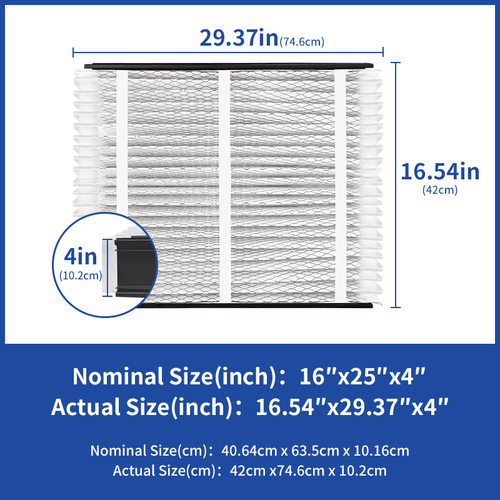 适配AprilAire 413空气净化器替换过滤器- MERV13 16x25x4 两片装 - 图3
