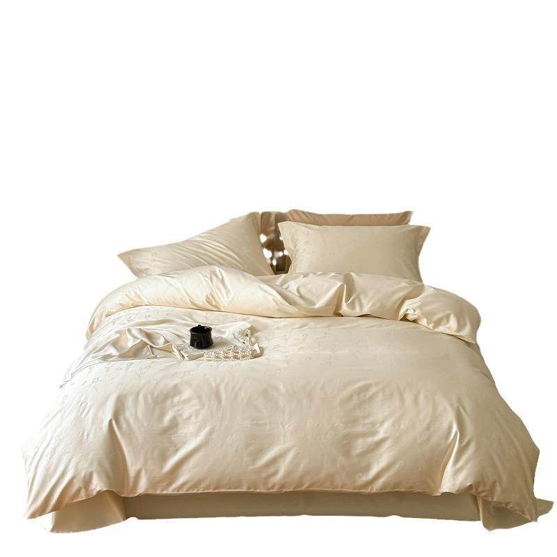 A类母婴级提花长绒棉全棉提花四件套纯棉床单被套轻奢风床上用品,淘宝优惠券,粉丝福利购,淘宝优惠卷