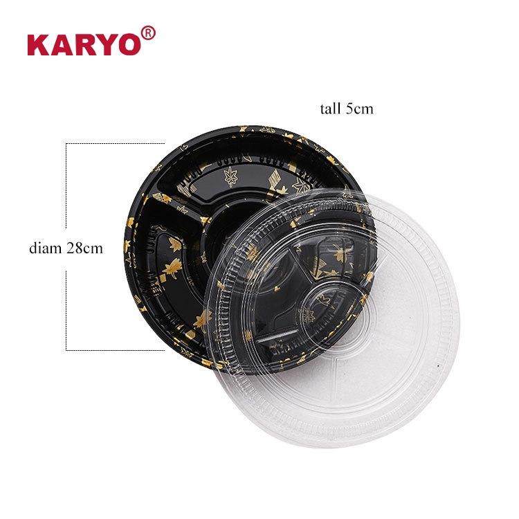 2842新品一次性圆形餐盒水果塑料包装盒深底平盖寿司刺身分格圆盘,淘宝优惠券,粉丝福利购,淘宝优惠卷