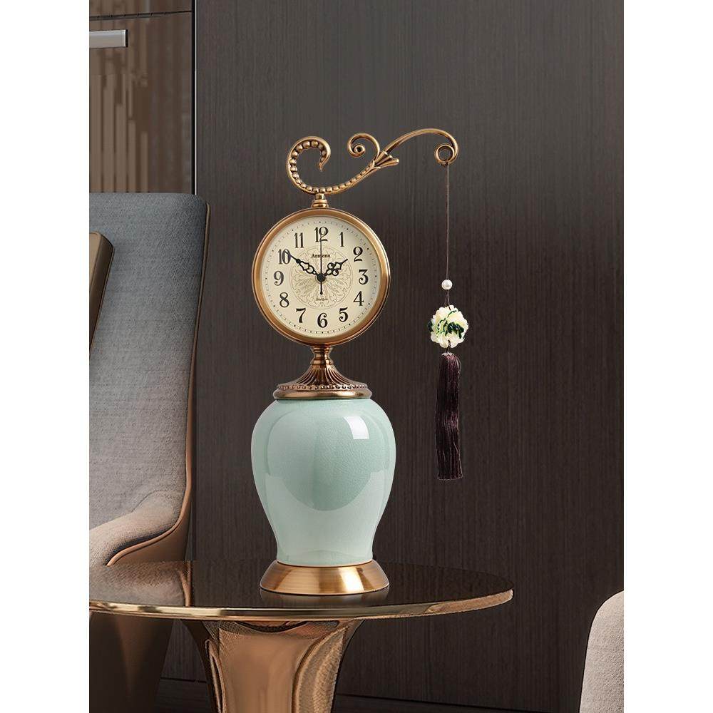 ā大气座钟客厅家用台式欧式复古美式新中式石英钟摆件钟表,淘宝优惠券,粉丝福利购,淘宝优惠卷