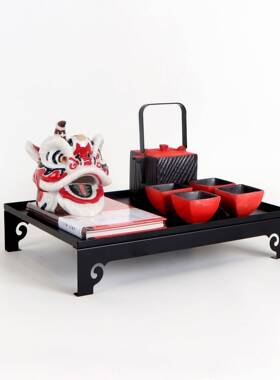 新中式托盘组合装摆件MC-TY-58板房售样楼处现代茶办套公室茶具软