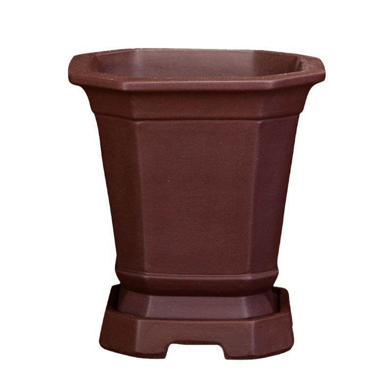 宜兴紫砂花盆方形盆景盆带底座老庄绿植松柏文竹黑松盆栽园艺,淘宝优惠券,粉丝福利购,淘宝优惠卷