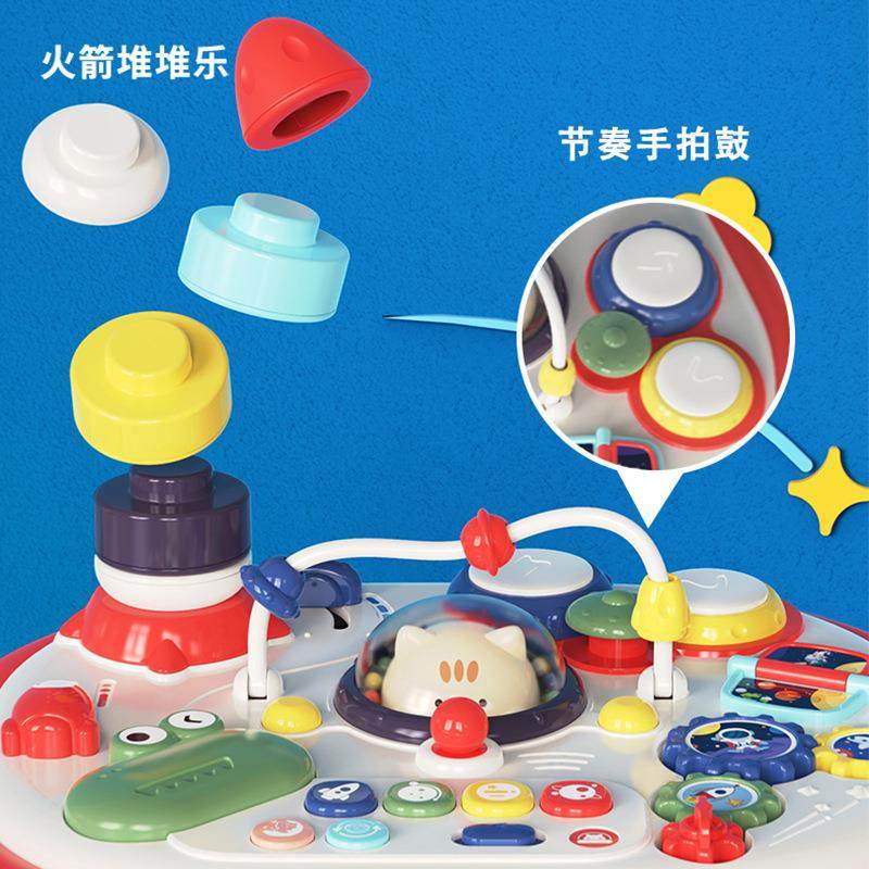 儿童多功能益智双面游戏桌1-3岁宝宝早教婴儿学习积木桌,淘宝优惠券,粉丝福利购,淘宝优惠卷