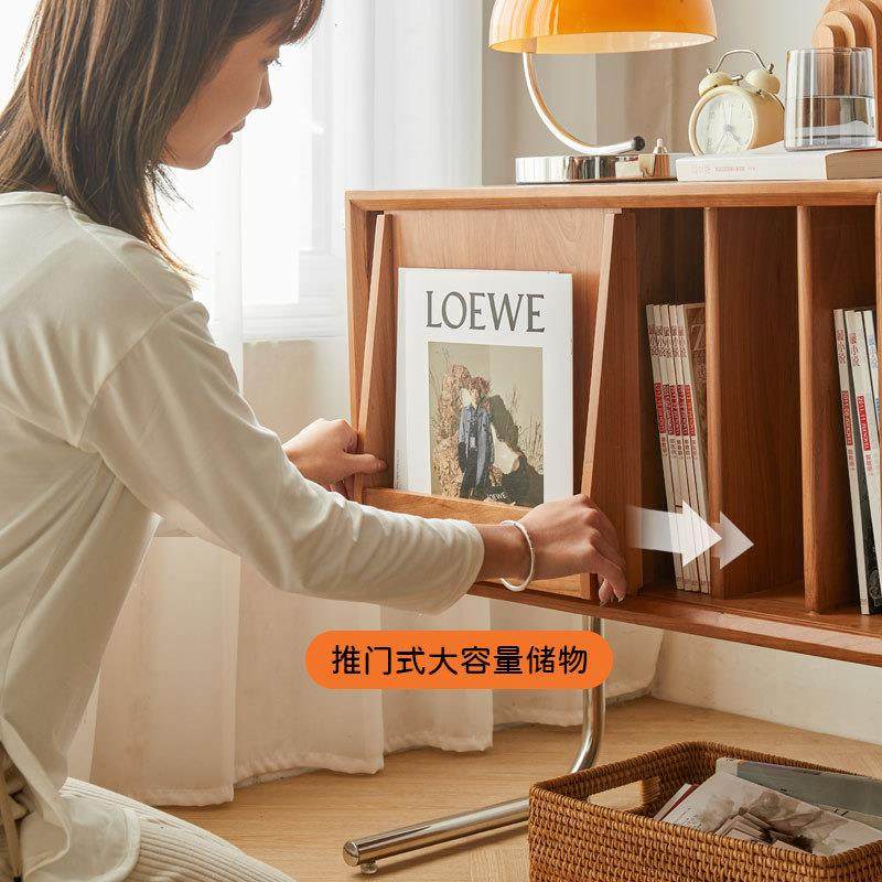北欧实木悬浮床头柜卧室床边收纳储物柜客厅民宿沙发边柜樱桃木,淘宝优惠券,粉丝福利购,淘宝优惠卷
