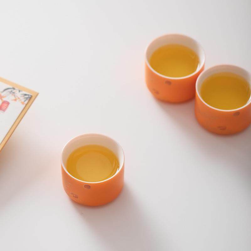 陶瓷旅行茶具玉兔快客杯侧把壶一壶四杯便携户外中秋节日送礼logo,淘宝优惠券,粉丝福利购,淘宝优惠卷