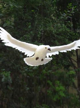 仿真鸽羽毛道子模型展翅和平鸽婚庆吊装饰国庆QL-1688-主题顶摄影