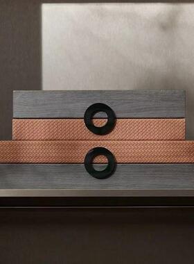 现代约简金属皮墅革收纳盒售楼处样品板房别首饰盒软装饰GD-A1229