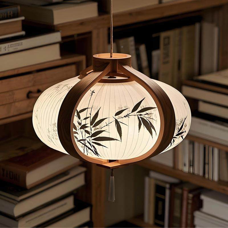 宋代学吊灯卧室书房酒店桃木玄关53215胡圆形美灯中式禅意民宿竹,淘宝优惠券,粉丝福利购,淘宝优惠卷