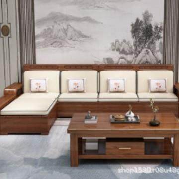 新中式冬夏两用现代简约实木大小户型冬夏两用沙发组合储物客厅家,淘宝优惠券,粉丝福利购,淘宝优惠卷