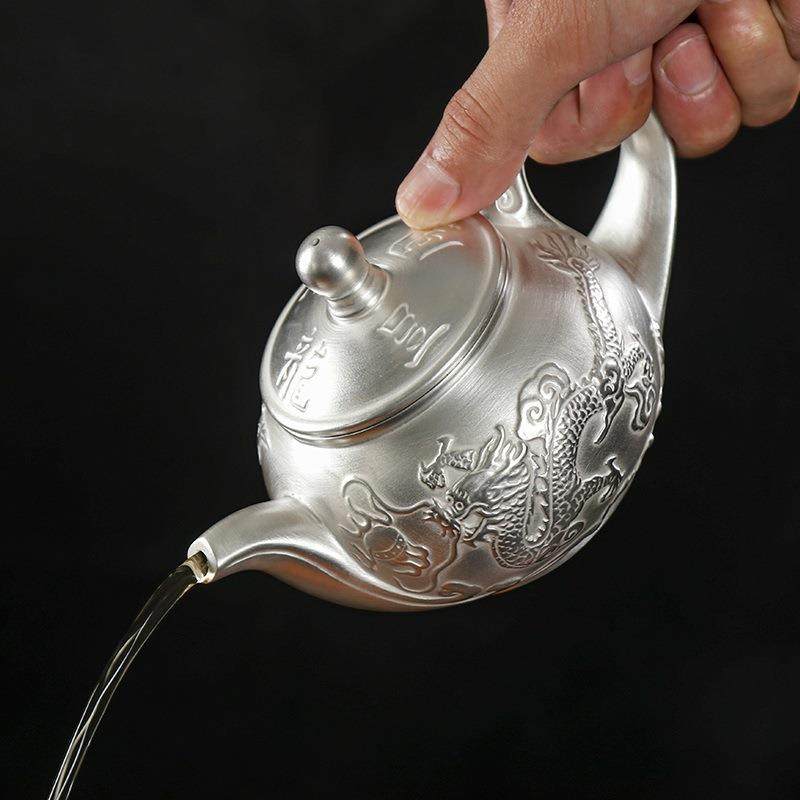 真银包银质茶壶瓷鎏银养生泡茶壶手工高档功夫西施大号水壶,淘宝优惠券,粉丝福利购,淘宝优惠卷