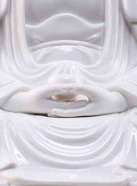 戴玉堂陶瓷如来佛阿弥陀佛释迦摩尼佛药师三宝佛佛像供奉家用摆件