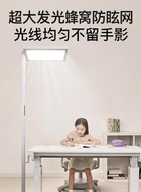 落地灯普瑞护眼台灯立式阅读学习学生专用钢琴全光谱书房立式灯具