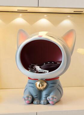 创猫咪树脂工桌面装摆意件玄关客006厅可爱钥匙收纳入户家艺居饰