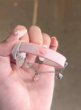 choker手环小狗爪印手链手环流苏链条甜酷情侣饰品生日礼物送朋友