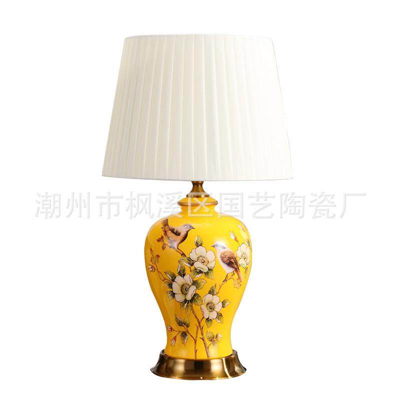 包邮新中式陶瓷台灯古典家用卧室客厅书房装饰结婚浪漫温馨床头灯,淘宝优惠券,粉丝福利购,淘宝优惠卷